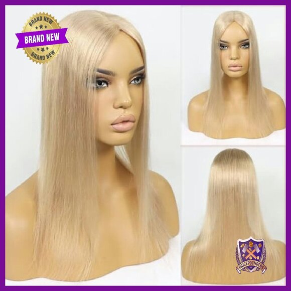 Large 3x5 Human Hair Topper for Thinning Hair, 16 Inch No Bangs